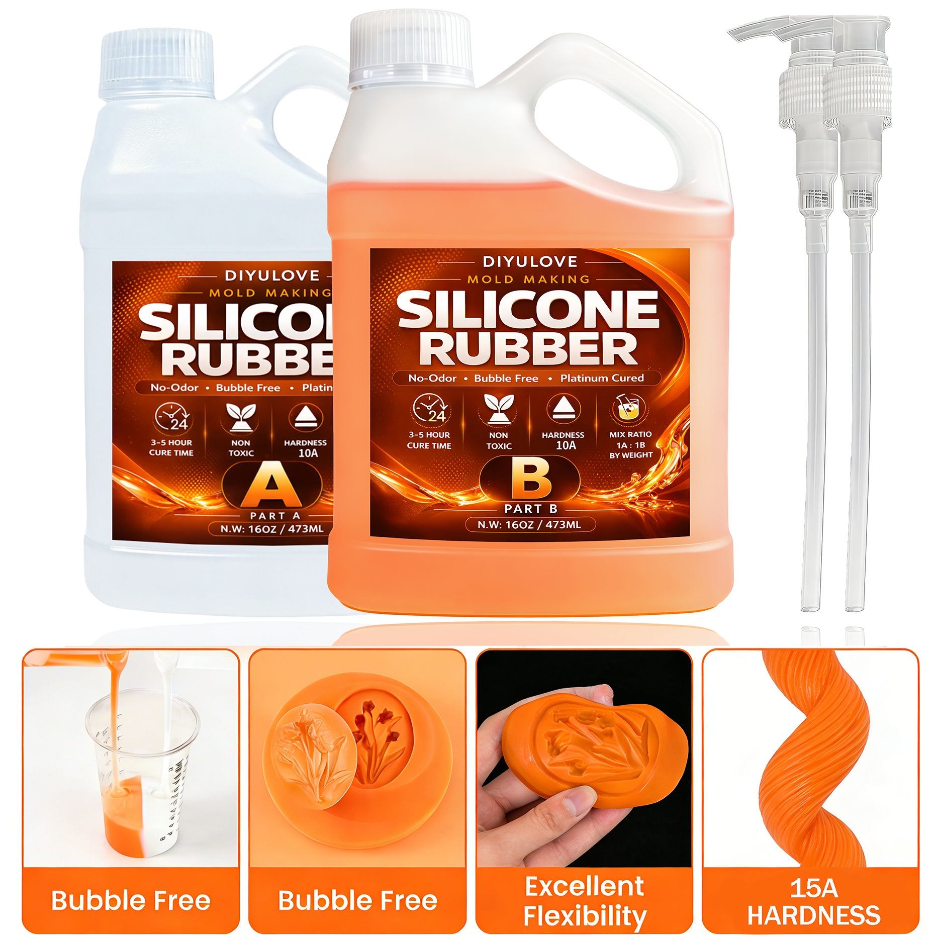 Soap Making Ins - Liquid Silicone Rubber Kit,High-Performance Fast Cure