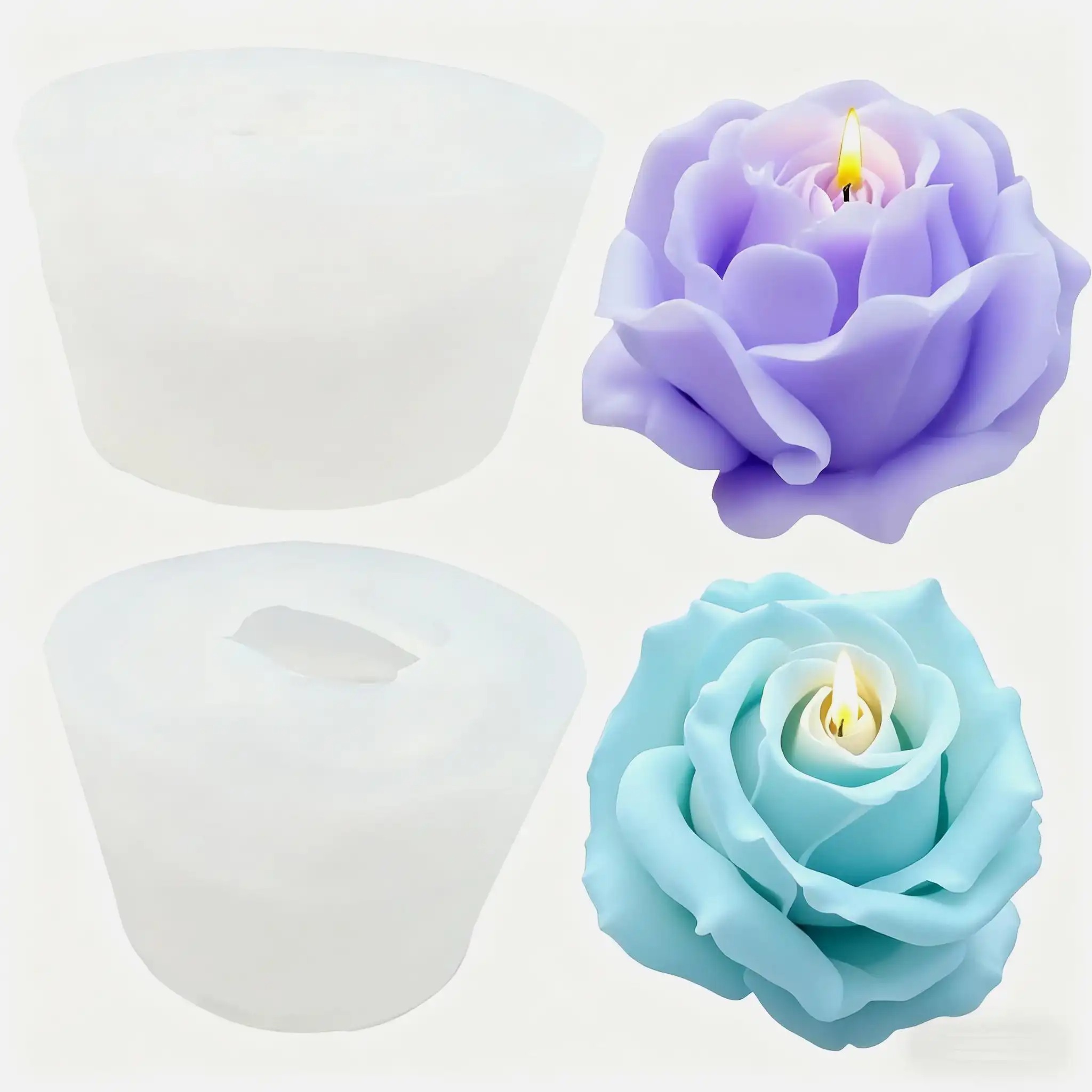 2-Piece Romantic 3D Rose Silic - Soap Making Additives incelemesi ve fiyatı