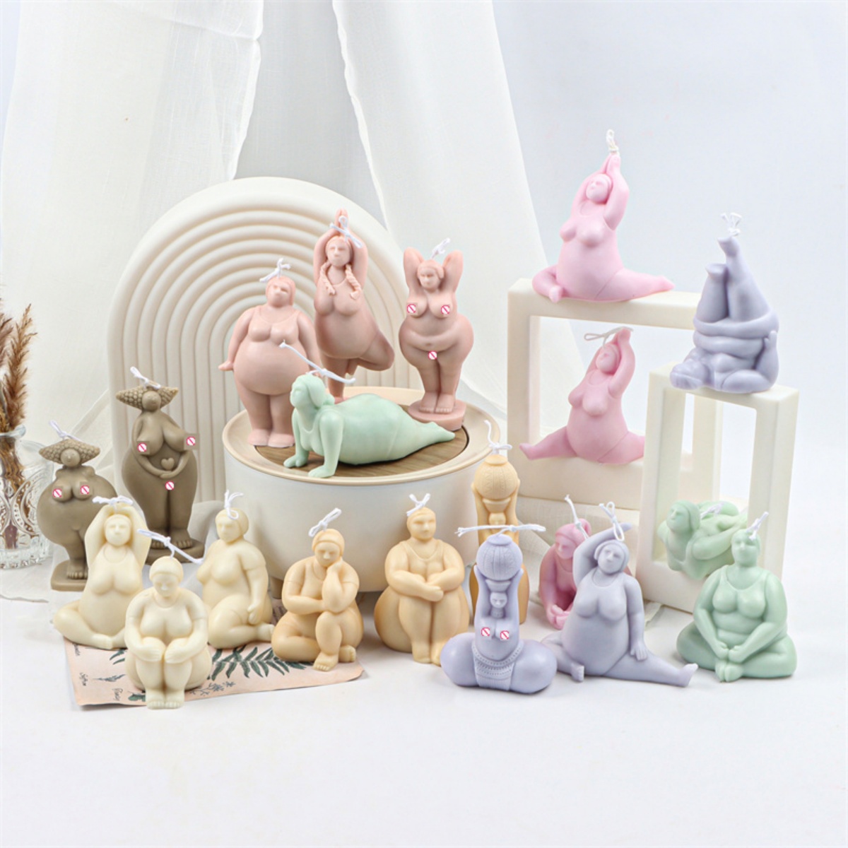3D Lady Body Candle Mold Yoga  - Soap Making Additives incelemesi ve fiyatı
