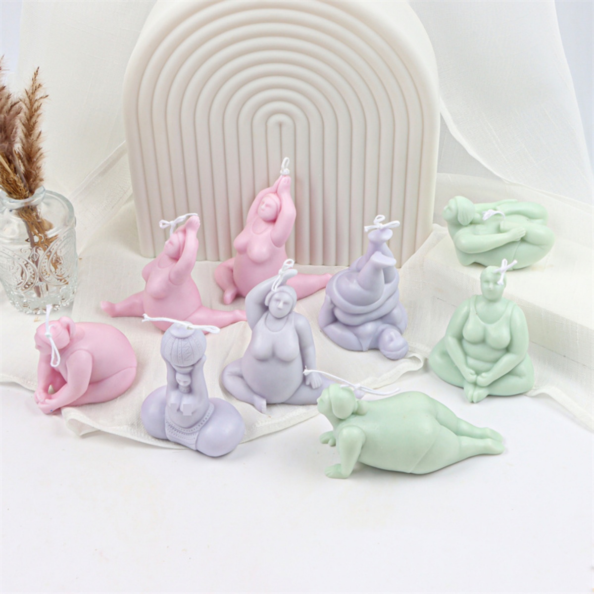 3D Lady Body Candle Mold Yoga  - Soap Making Additives incelemesi ve fiyatı