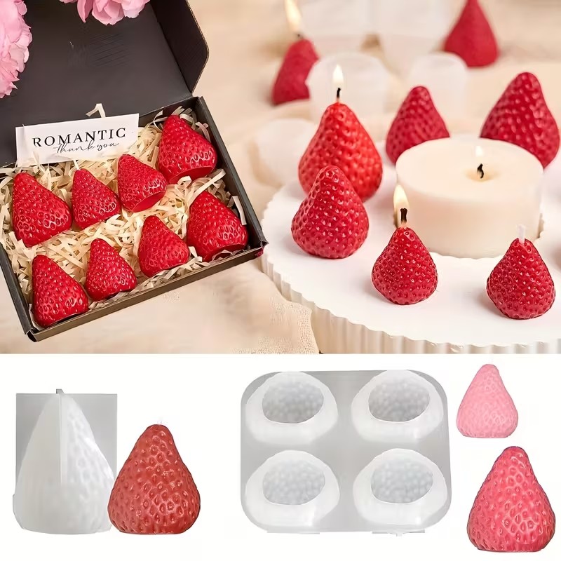 Strawberry Silicone Candle Mol - Soap Making Ins incelemesi ve fiyatı