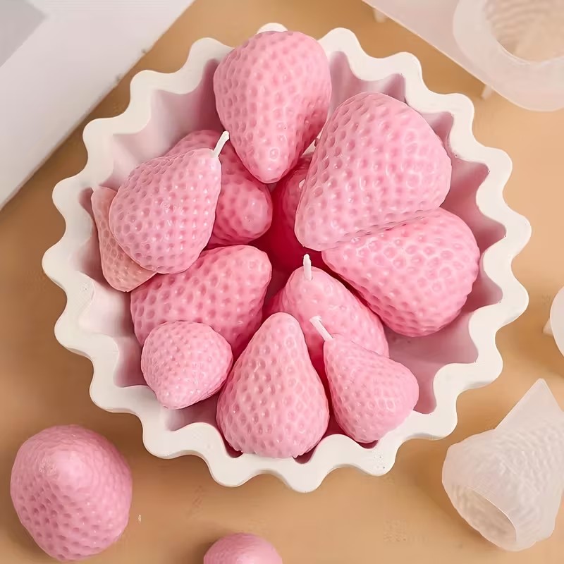 Strawberry Silicone Candle Mol - Soap Making Ins incelemesi ve fiyatı