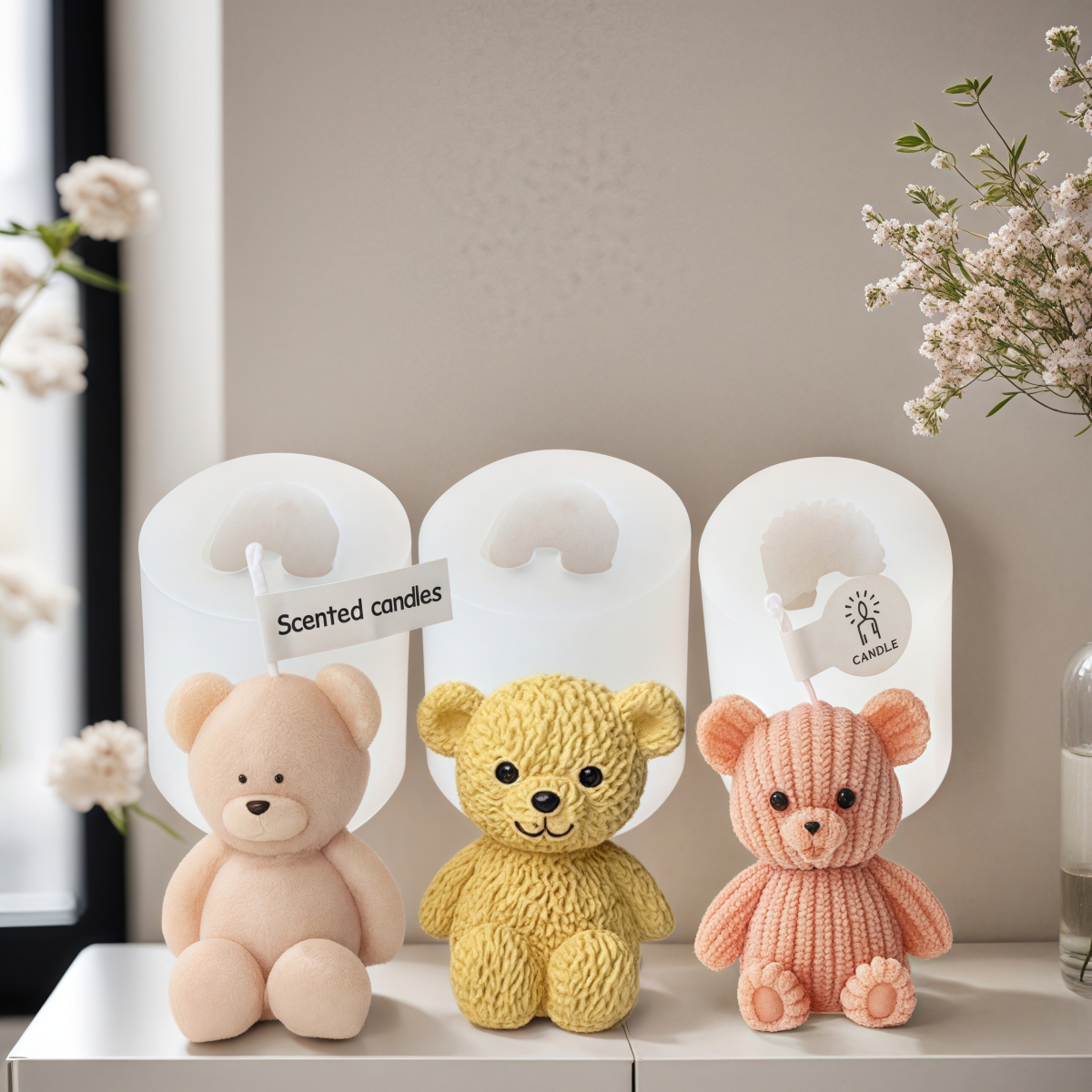 3D Cute Bear Candle Making Mou - Soap Making Additives incelemesi ve fiyatı