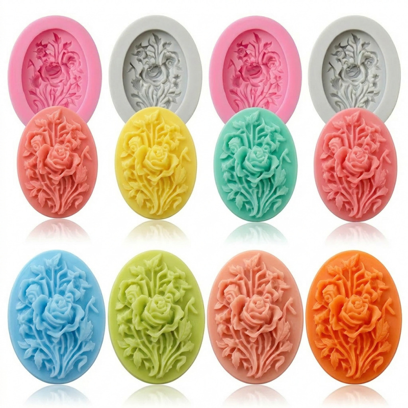 4 Silicone mold with flower sh - Soap Making Ins incelemesi ve fiyatı