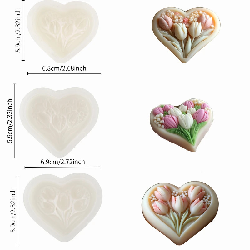Silicone Mold for Heart-shaped - Soap Making Experiment incelemesi ve fiyatı